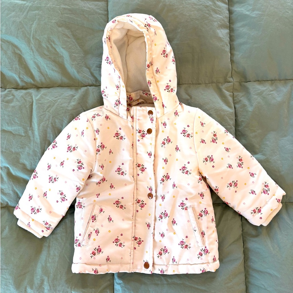 Primark Cares Floral Insulated Jacket Baby Girl 12-18 months